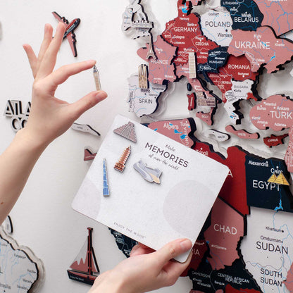Bundle: Photo Frames, Flags, Airplane, and Sightseeings Pins