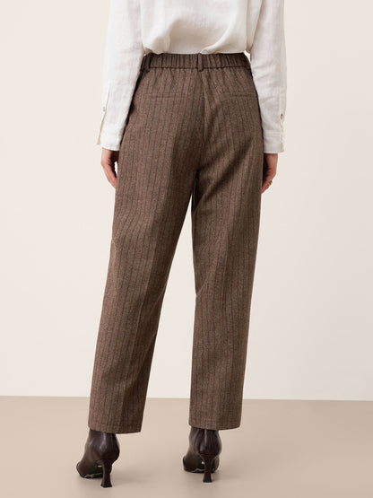 Wool Striped Tapered Tailored Trousers CASSIOPEIA