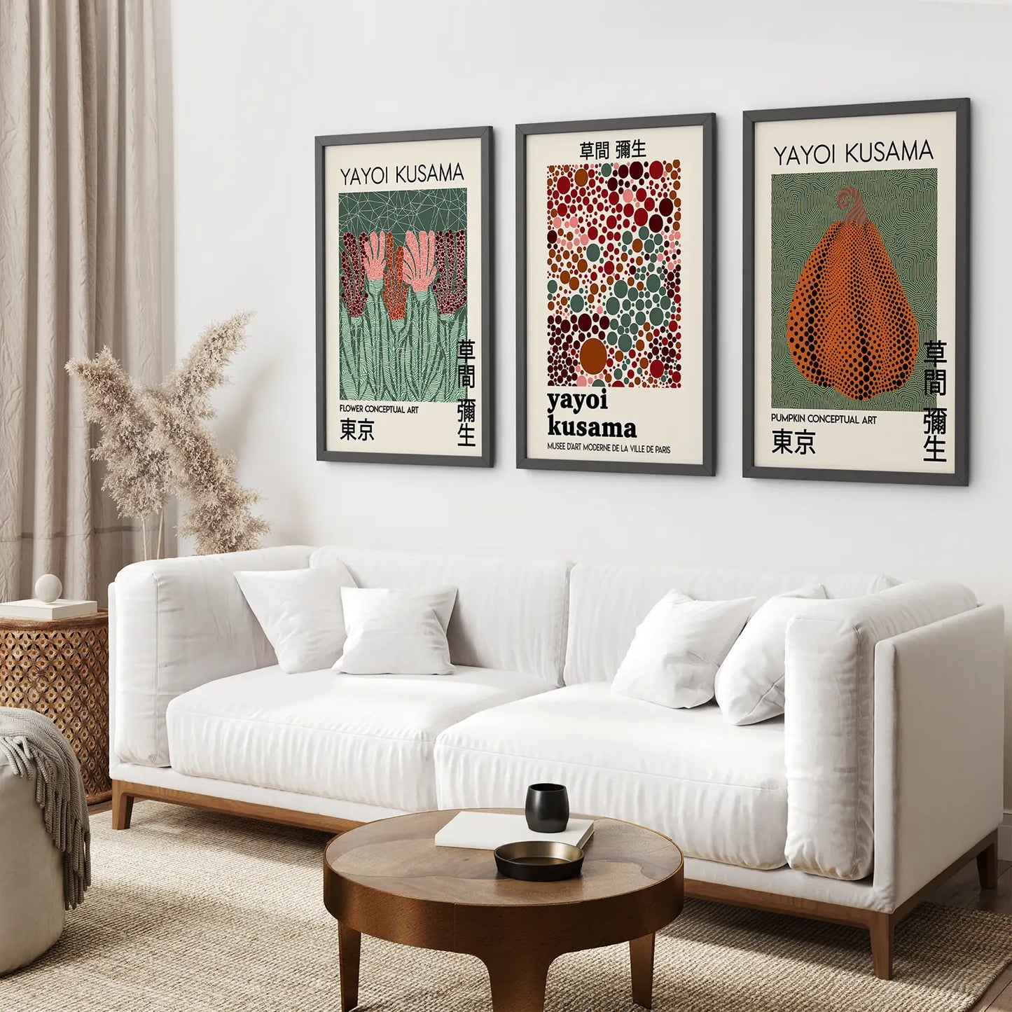 Contemporary Yayoi Kusama Retro Wall Art Decor