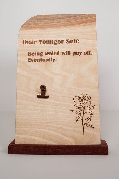 Wooden Message Board with Clip