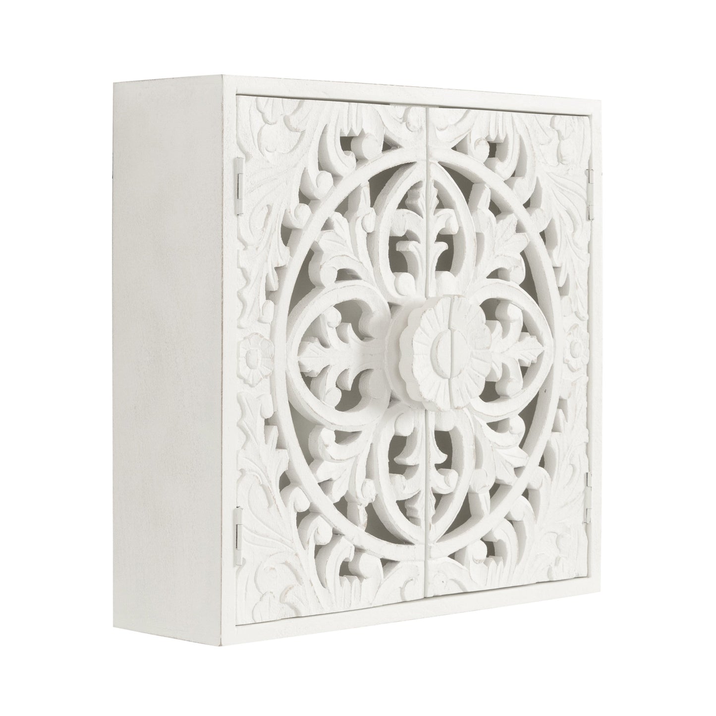 Saanvi Carved Wood Wall Cabinet