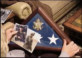 American Burial Flag Box, Large Coffin USA Flag Display Case.