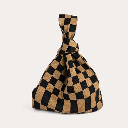 The Classic Checkered Brown Handbag