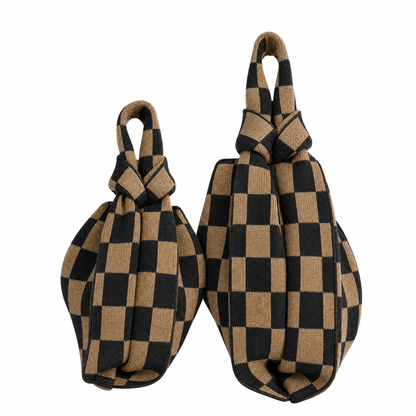 The Classic Checkered Brown Handbag