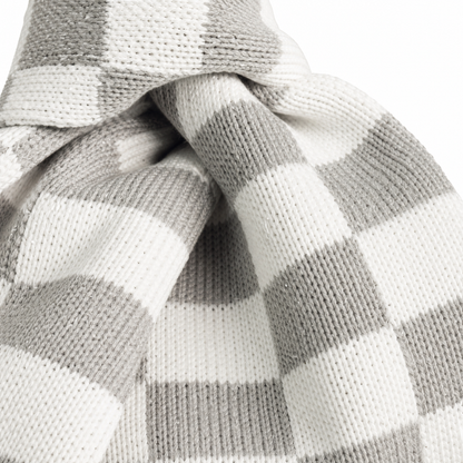 Classic Checkered Grey Handbag