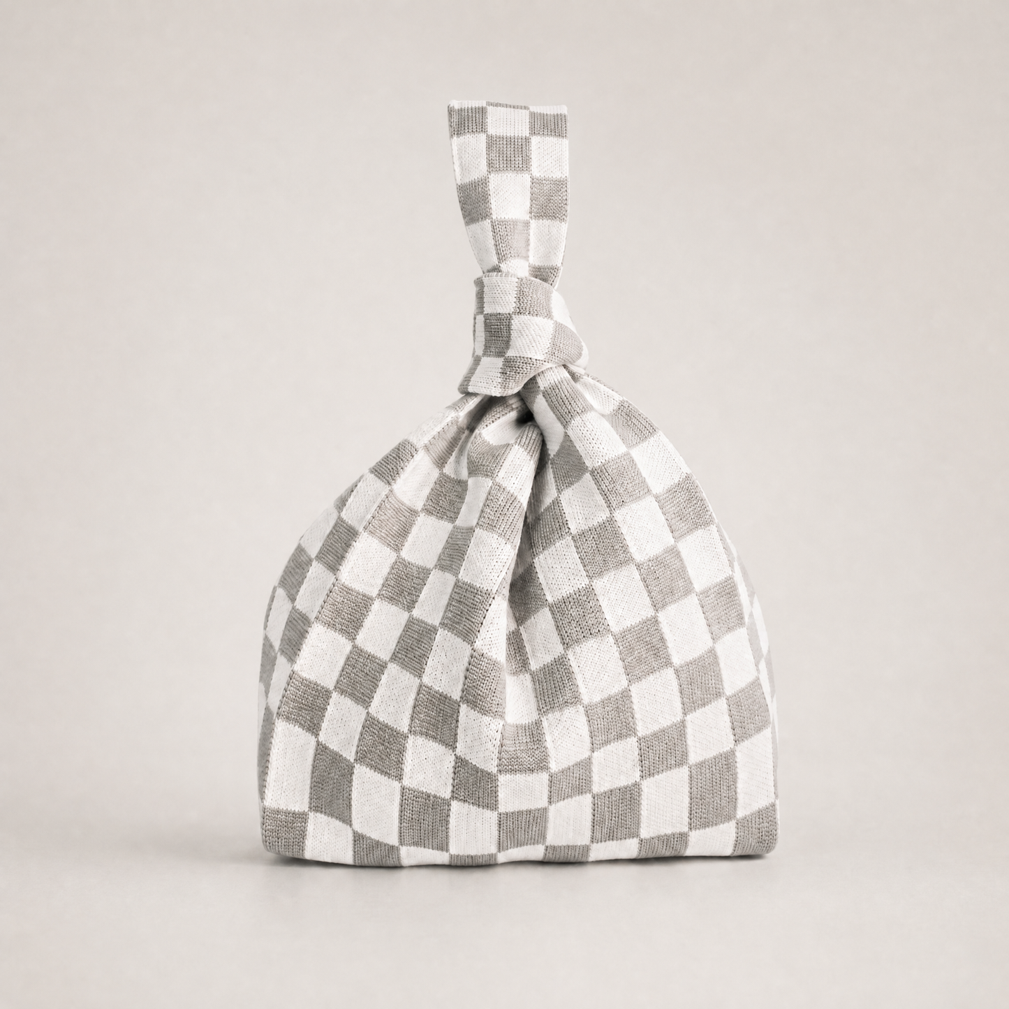 Classic Checkered Grey Handbag