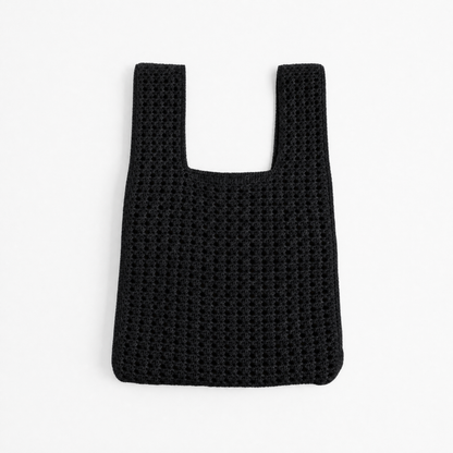 The Black Crochet Handbag