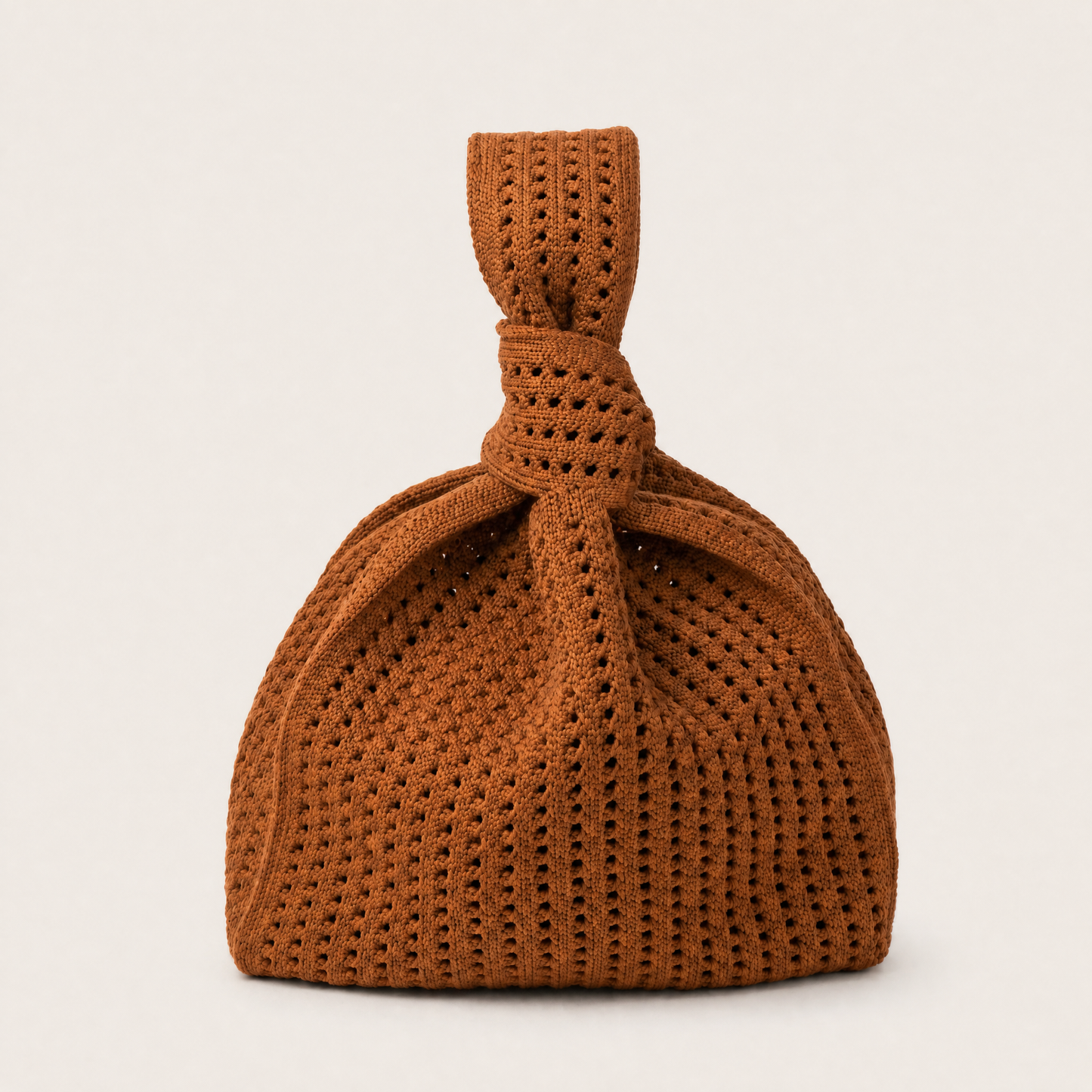 Brown Crochet Handbag