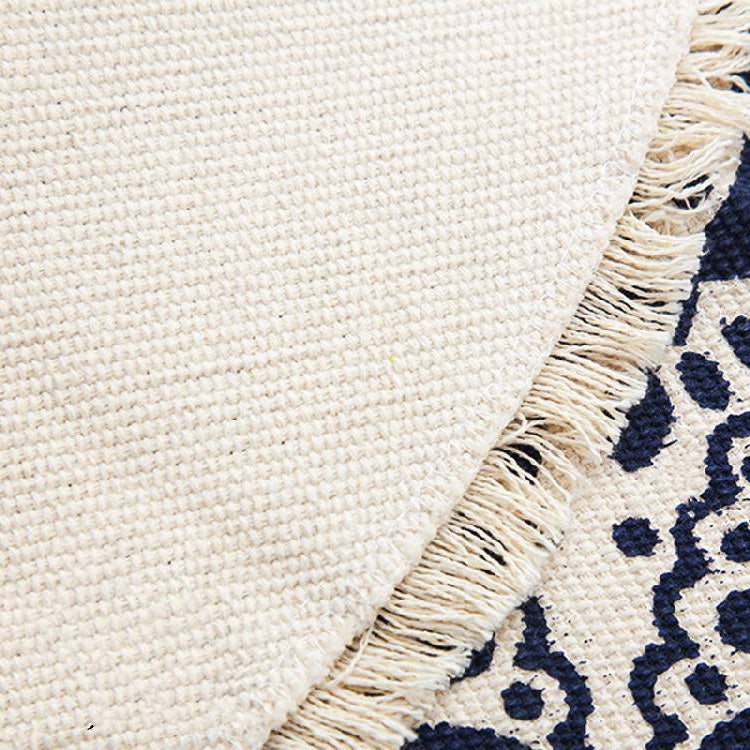 Beautiful Blue and White Tapestry Handmade Carpet Bedroom Bedside