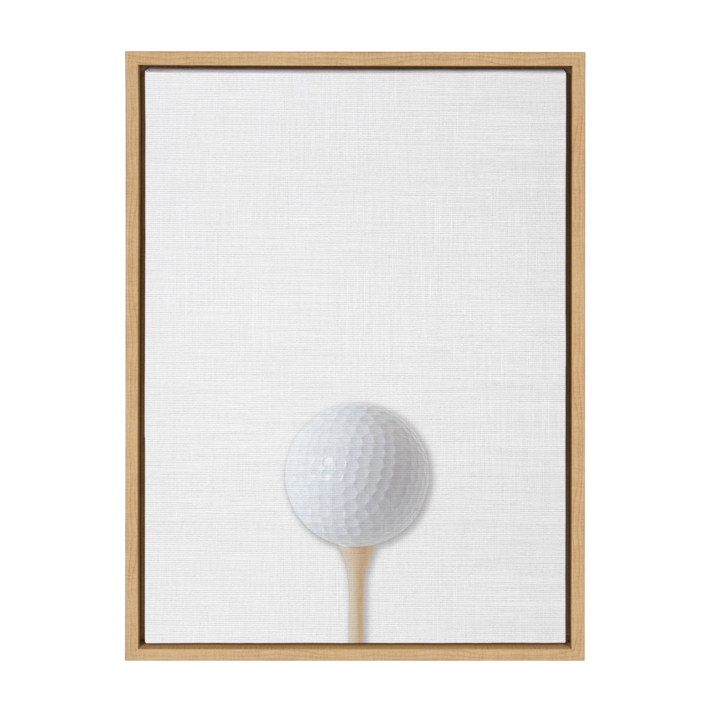 Sylvie Color Golf Ball Portrait Framed Canvas, Natural 18x24