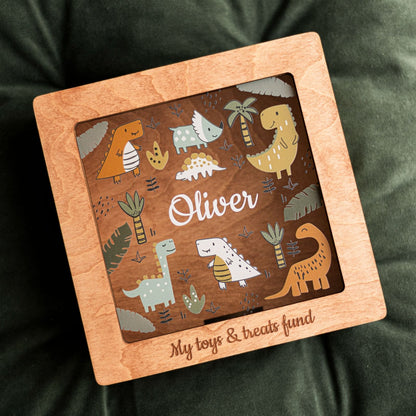 Custom Acrylic Box for Kids - Dino