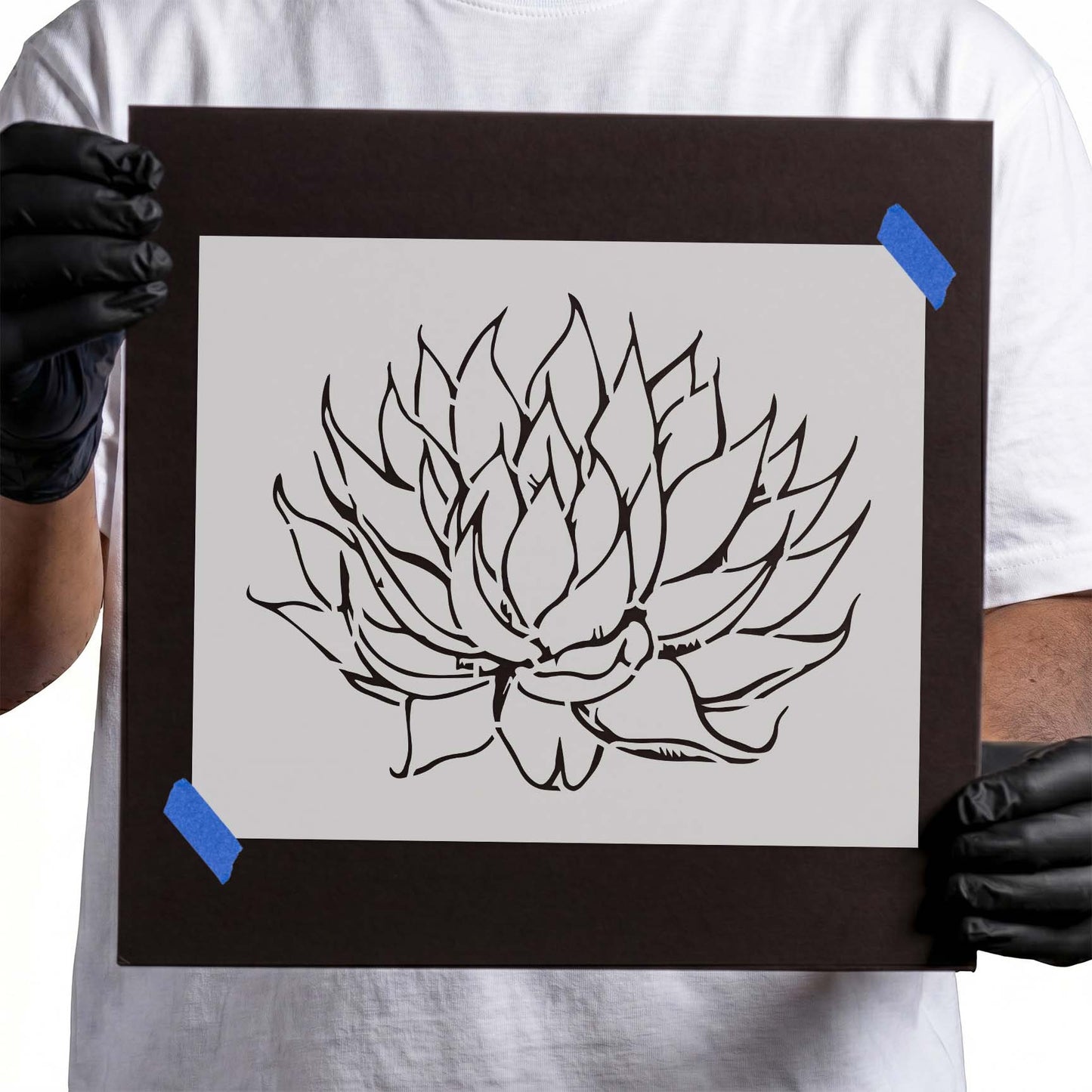 Agave Succulent Stencil