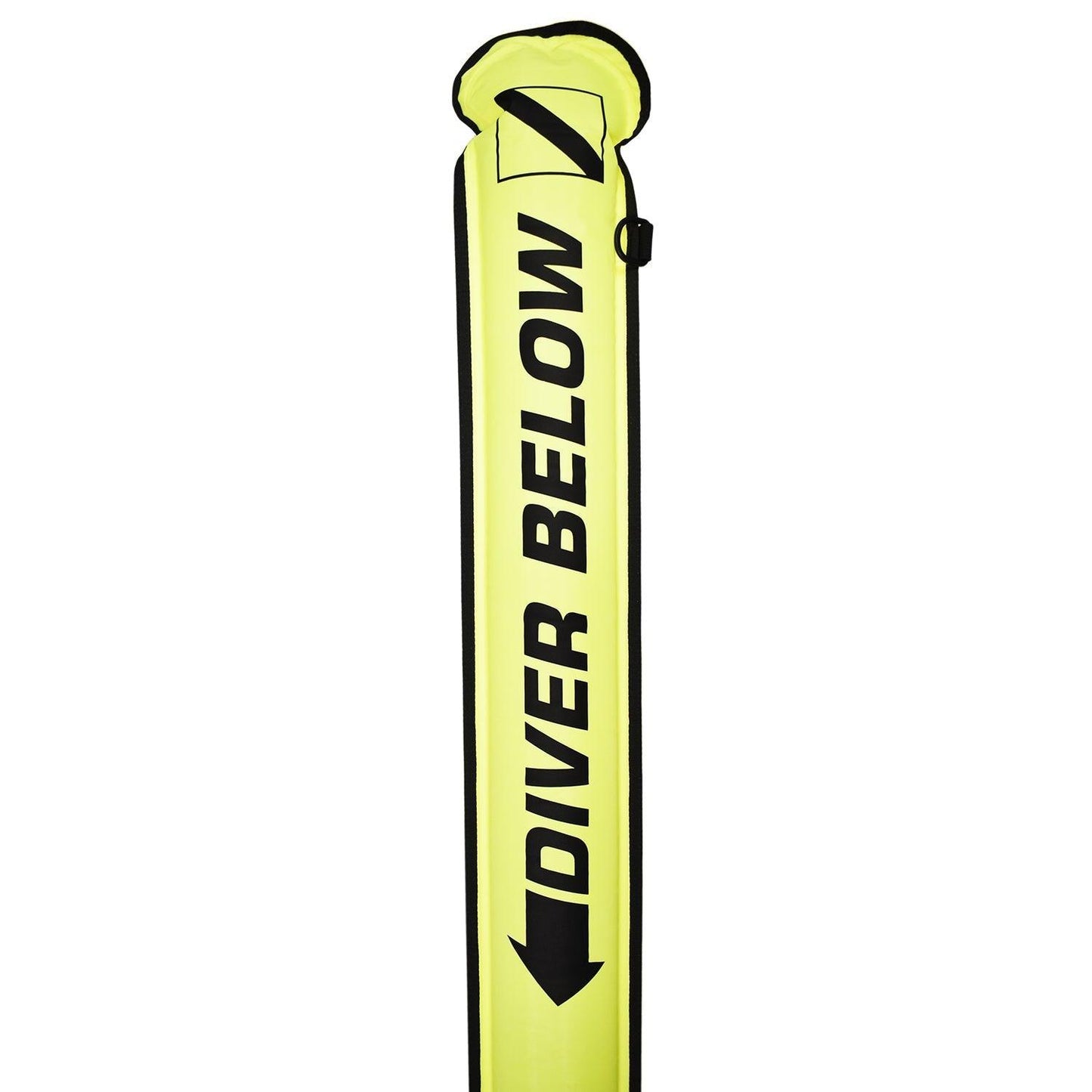 Scuba Diving 4.5ft Over Bottom Surface Marker w/ Open Pressure Valve, Yellow