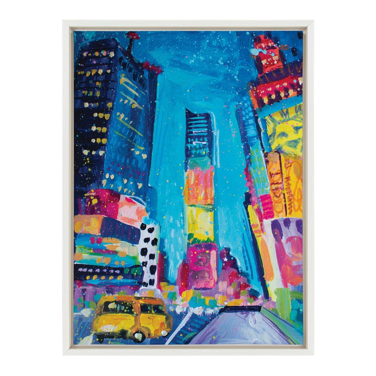 Sylvie Time Square Study No 4 Framed Canvas by Rachel Christopoulos