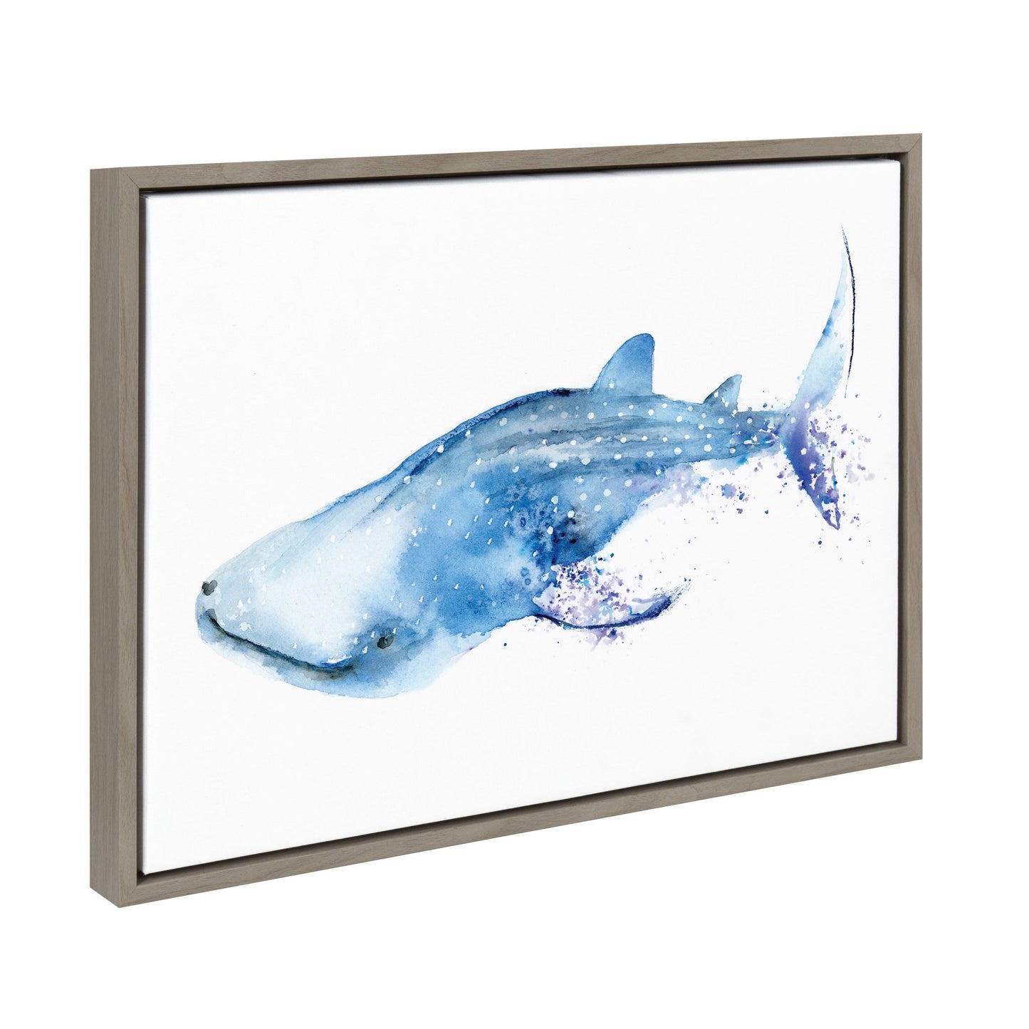 Sylvie Whale Shark Framed Canvas Art by Cathy Zhang