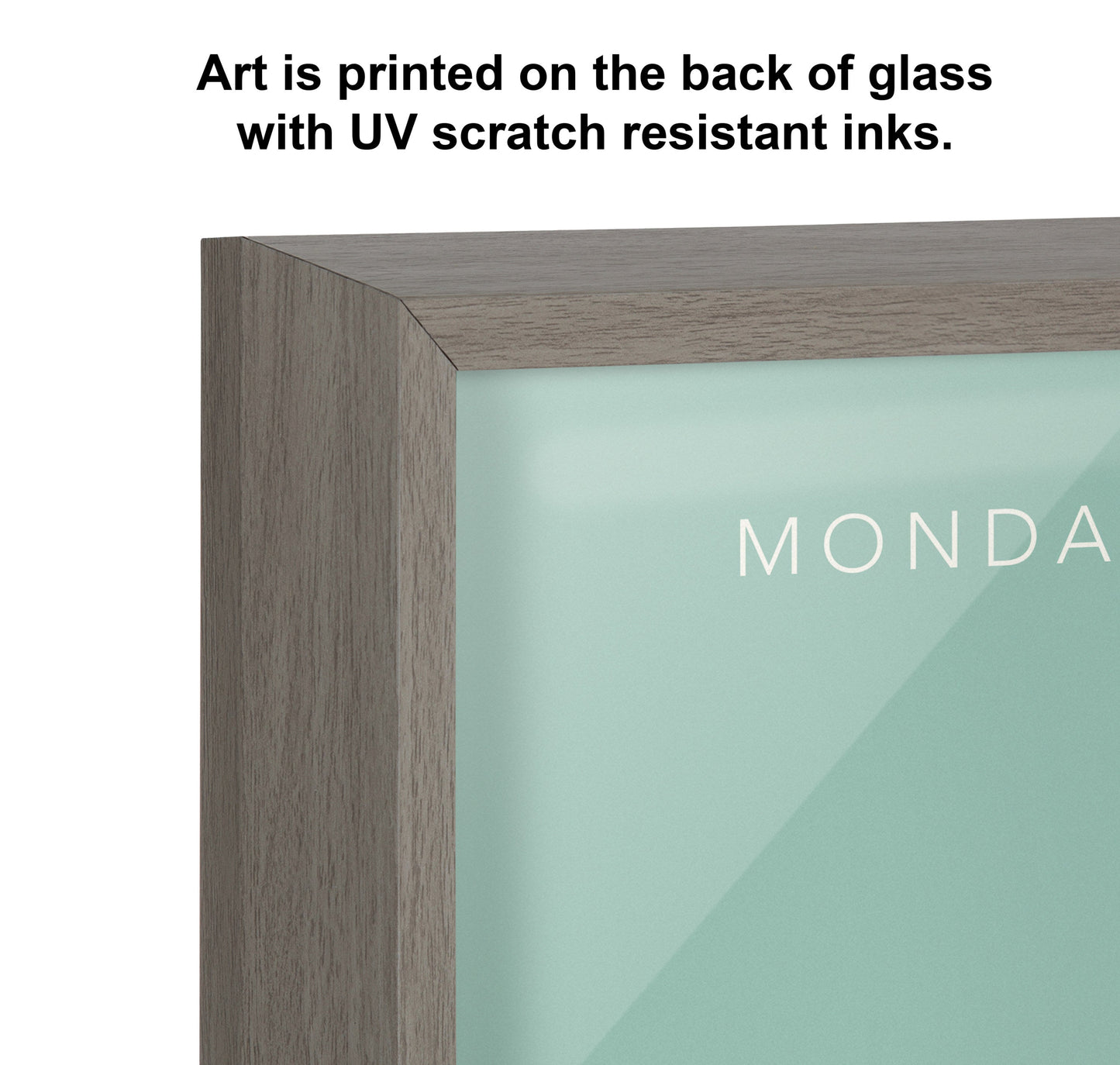 Blake This Week Teal Framed Printed Glass by The Creative Bunch Studio