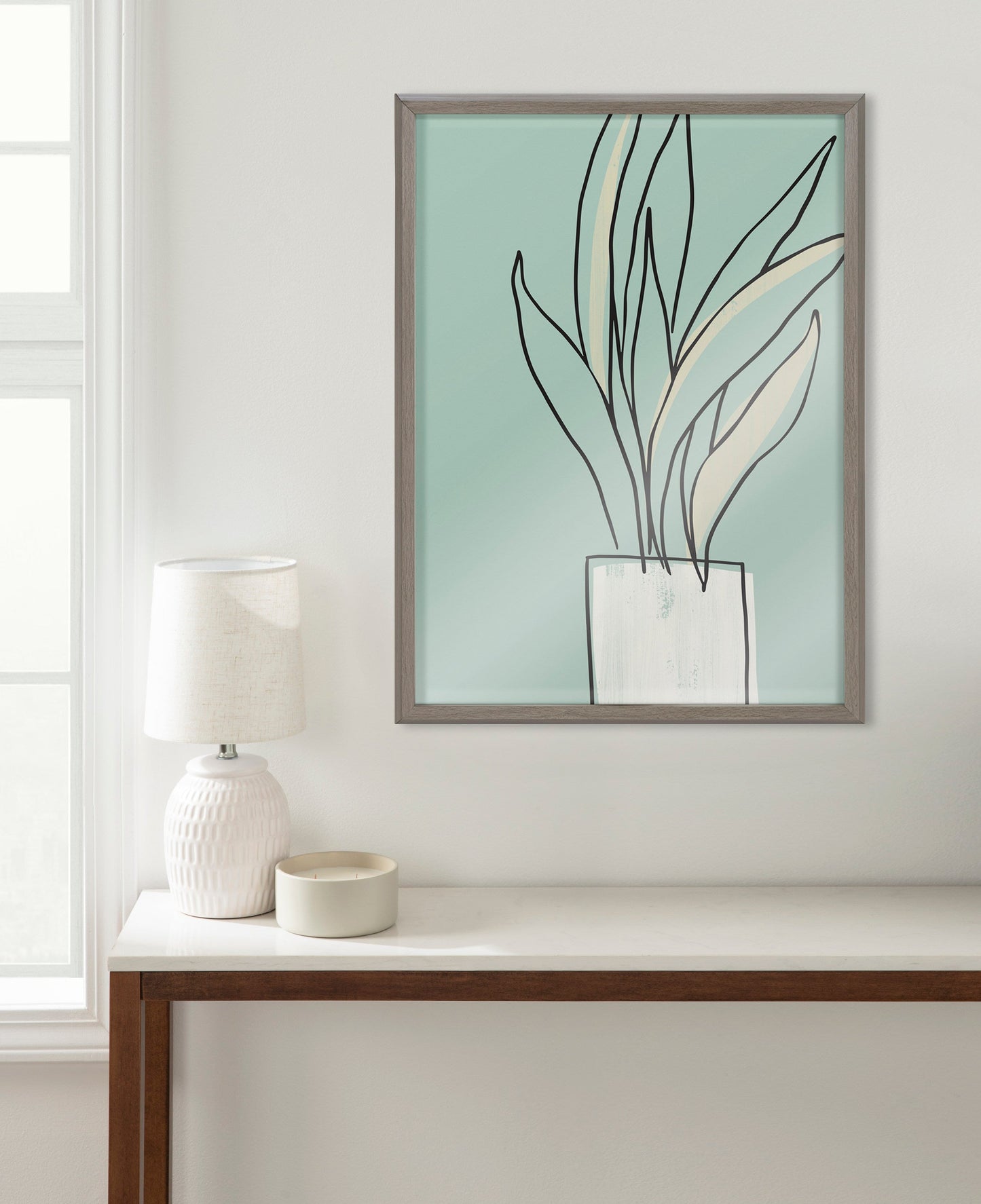 Blake Serene Growth Framed Printed Glass by Elizabeth Silver