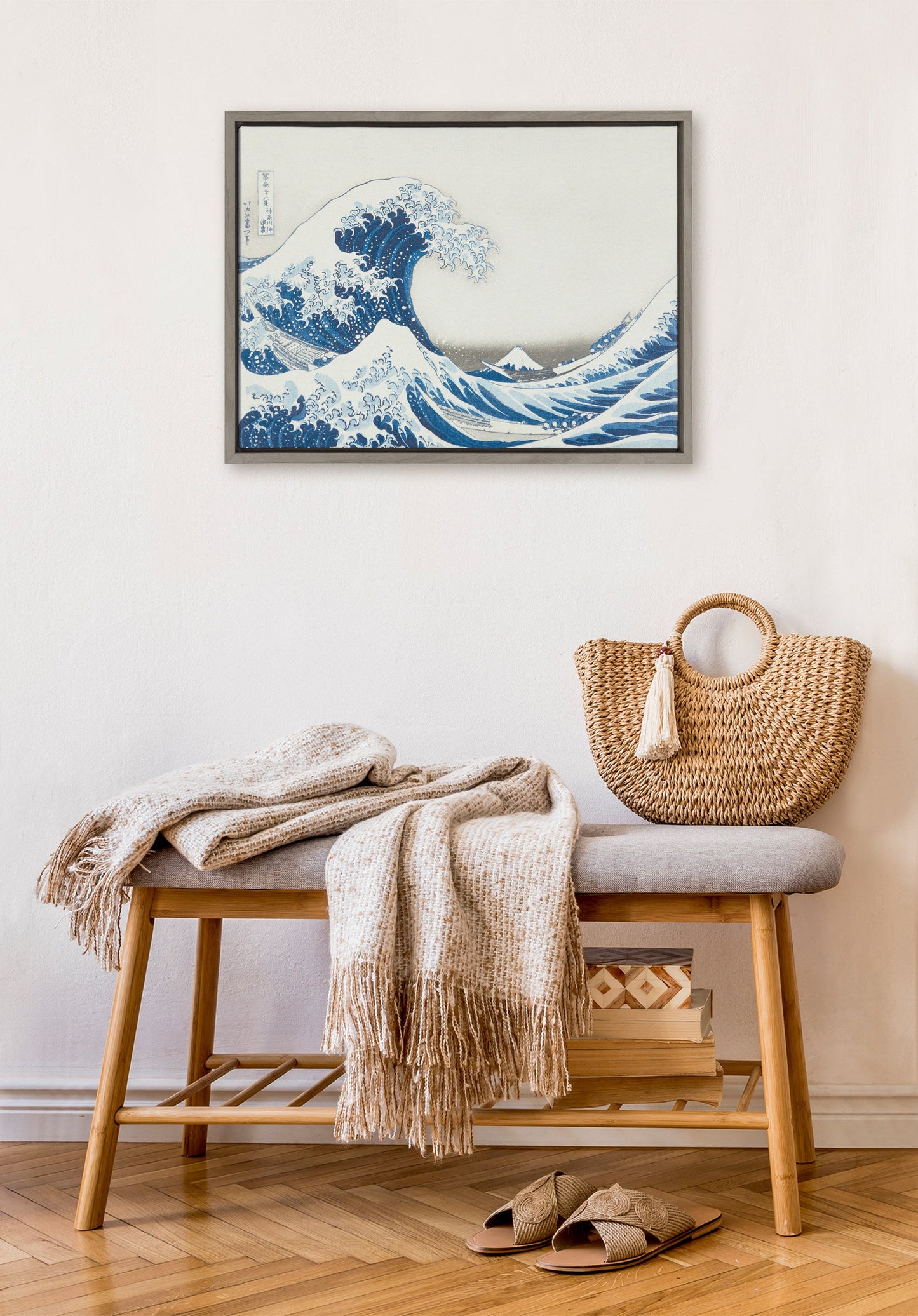 Sylvie Katsushika Hokusai Under the Wave off Kanagawa aka The Great Wave 1830 Framed Canvas by The Art Institute of Chicago