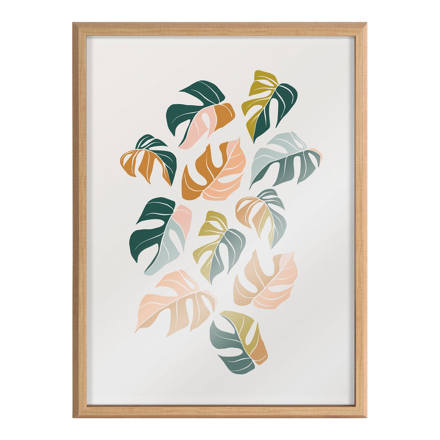 Blake Tropical Leaves 02 Framed Printed Glass by Alicia Schultz