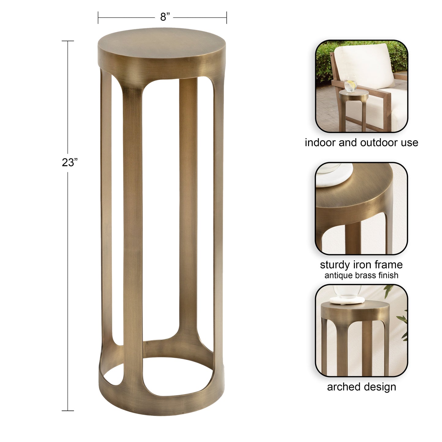 Dahl Metal Drink Table