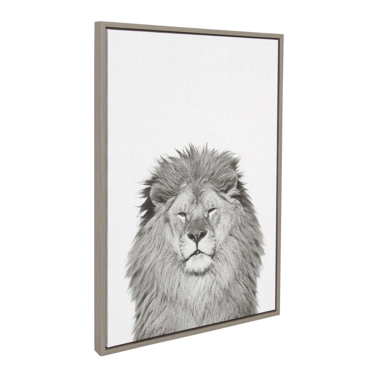 Sylvie Lion Framed Canvas by Simon Te Tai