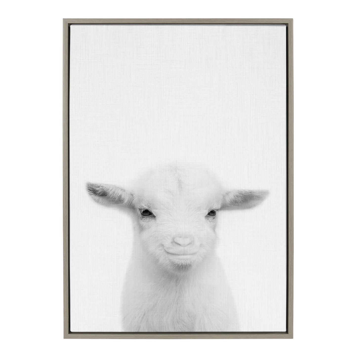Sylvie Baby Goat Framed Canvas by Simon Te Tai