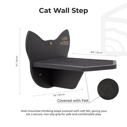 Wooden Cat Step - Black