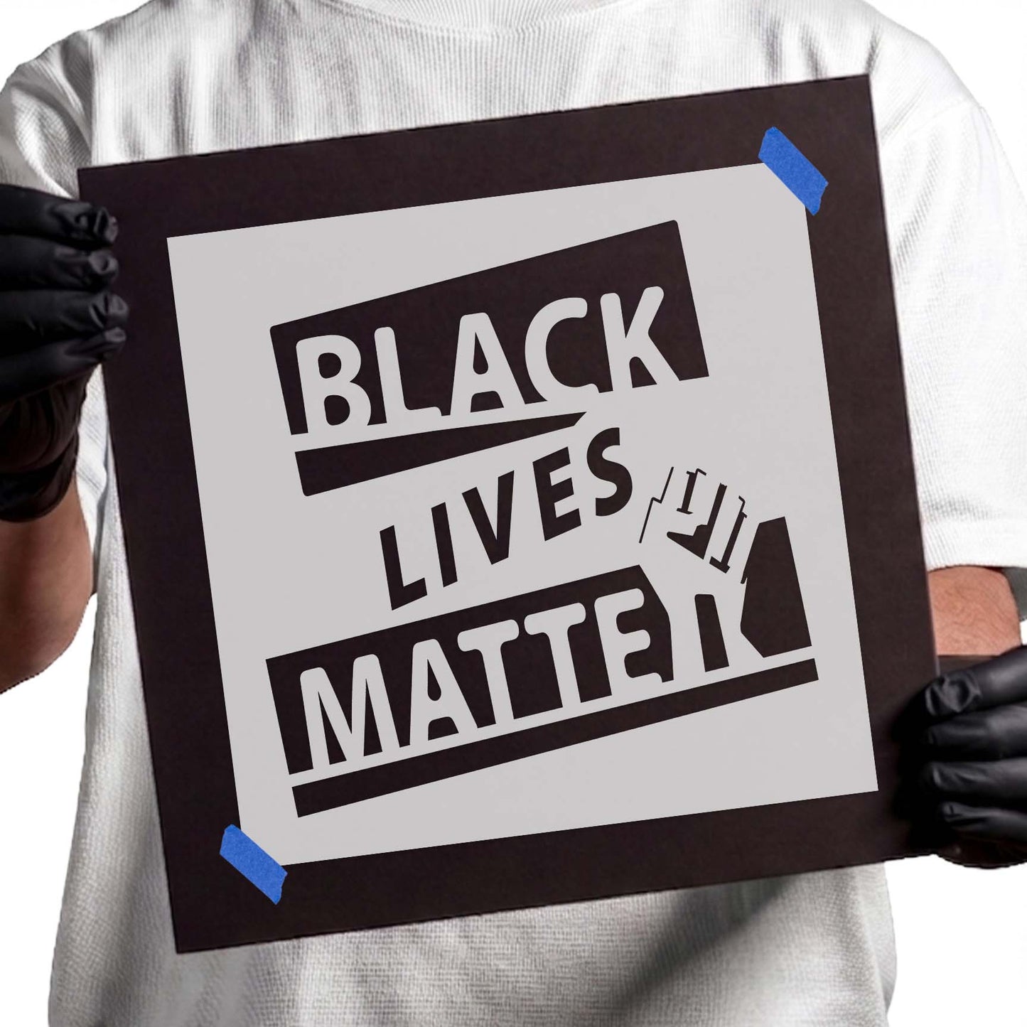 Black Lives Matter Fist Stencil
