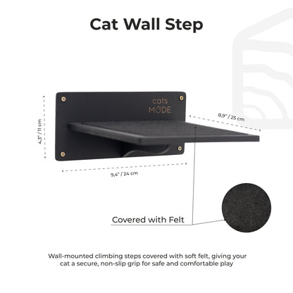 Wooden Decagon Step - Black