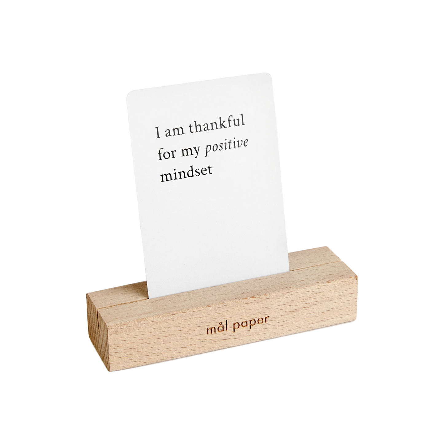 Wood Bloc Card Stand