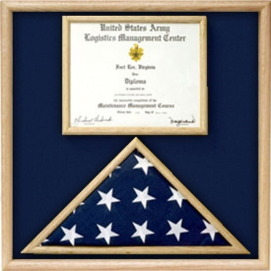 Air Force Flag and certificate Display case.