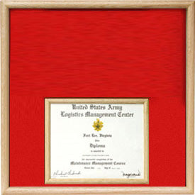 US Marine Corp Certificate Display Case in bottom.