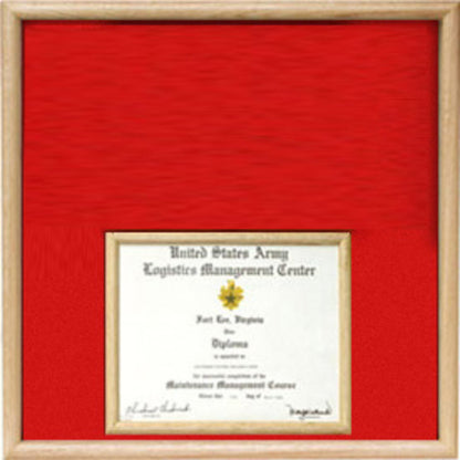 Air Force certificate at bottom Display case.