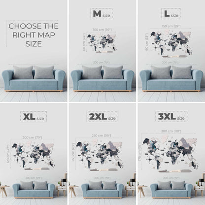 Bundle: Colored Map and Flags Pins