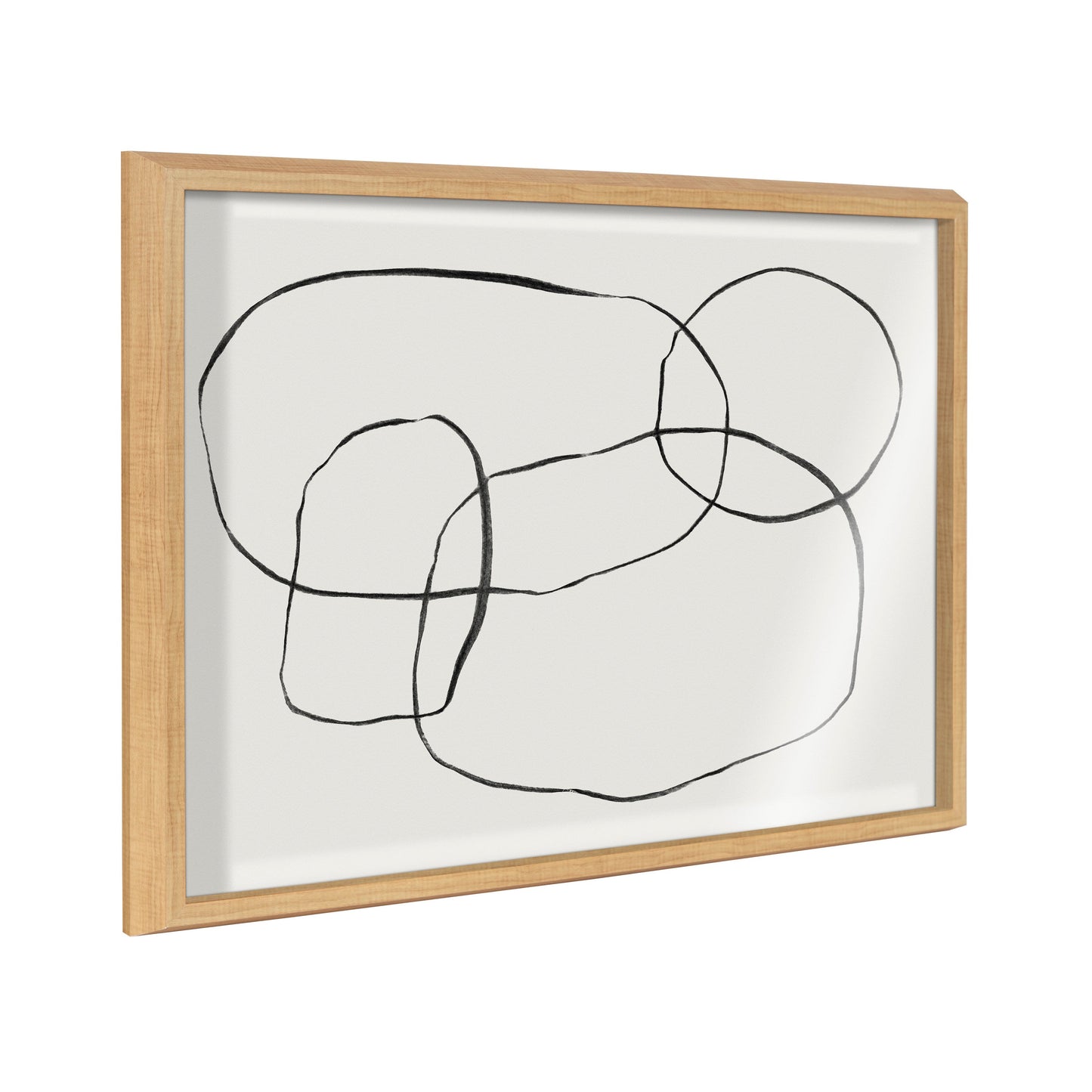 Blake 871 Modern Circles Framed Printed Glass by Teju Reval of SnazzyHues