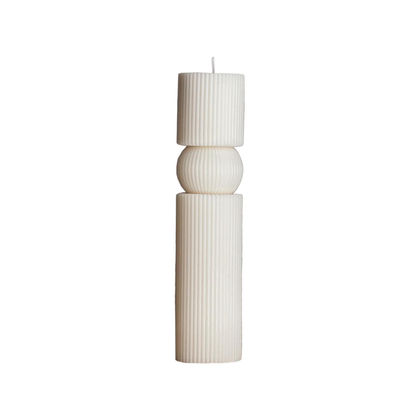 Roman Ribbed Pillar Candle