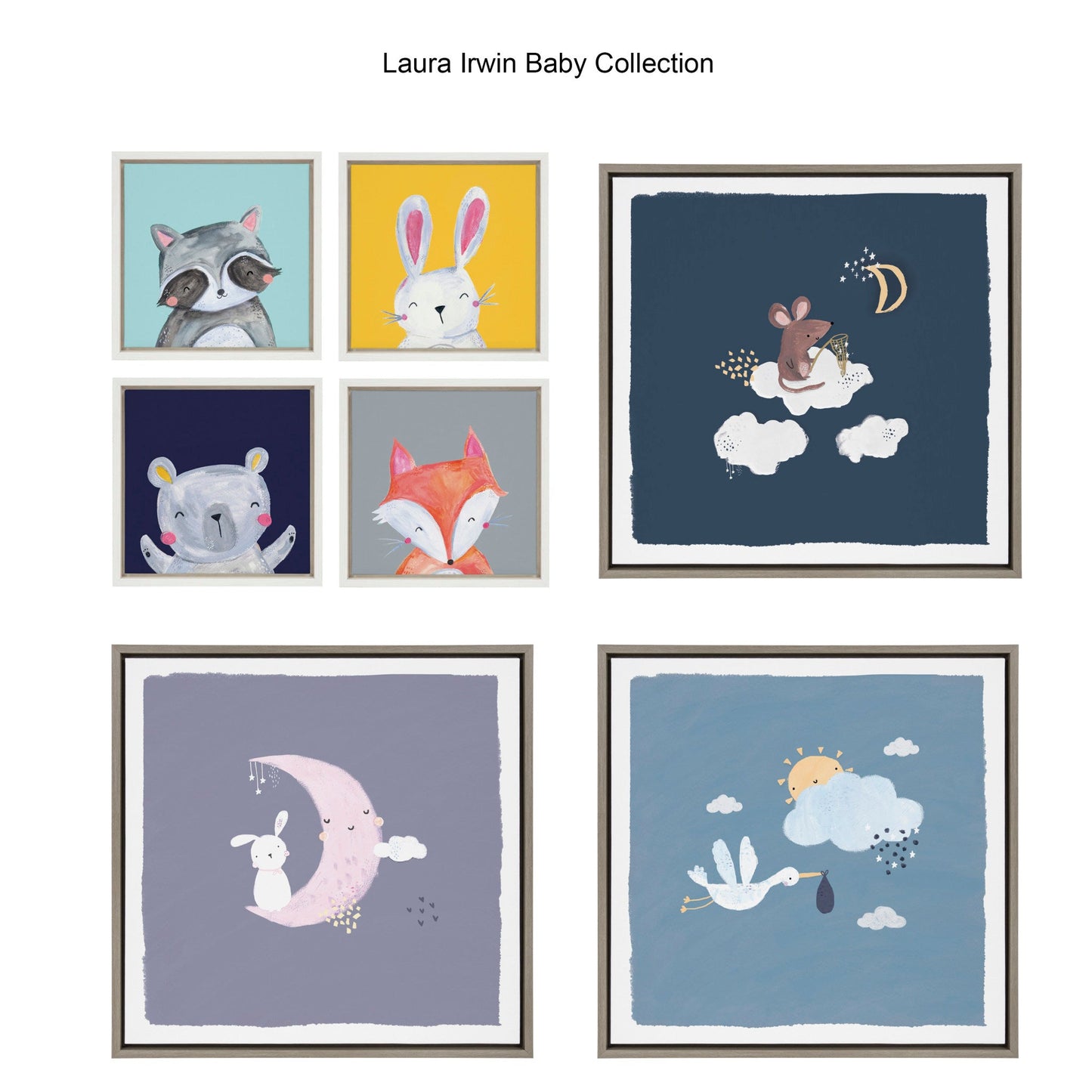 Sylvie Inky Hippo Framed Canvas by Lauradidthis