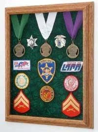 Awards Display Case, Military Medal Display case - Oak