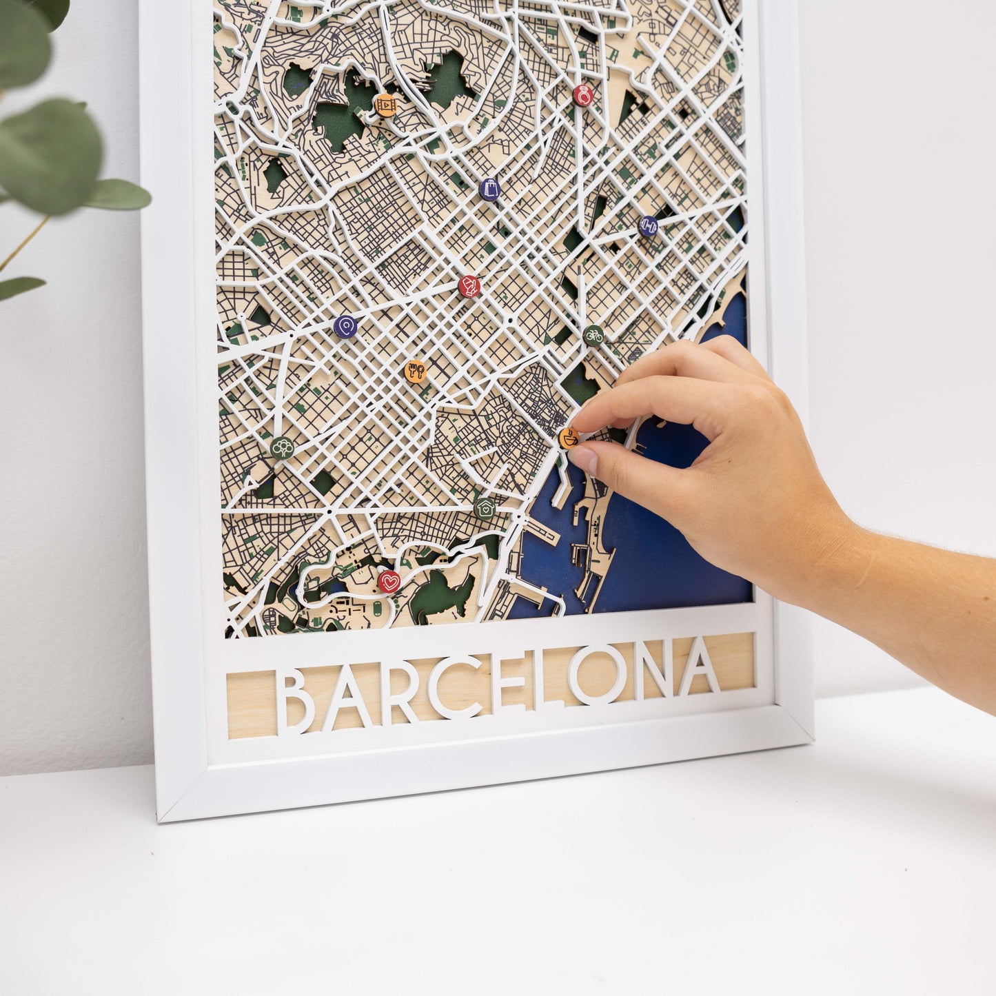 Wooden Map Pins - Lifestyle Icons