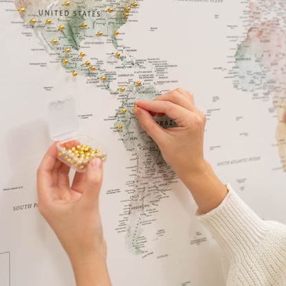 World Map on Canvas - Colorful