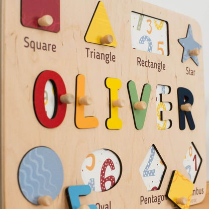 Colorful Shape Name Board