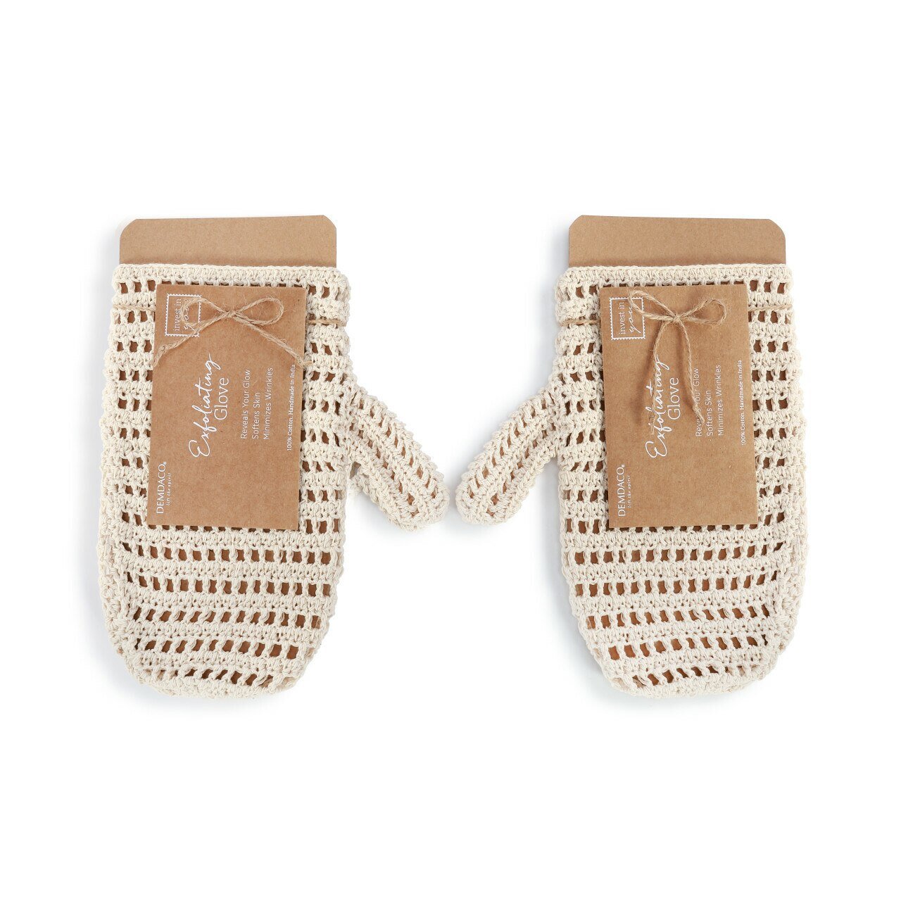 Comfort Handwoven Natural Fiber Exfoliating Washcloth, Gloves, & Soap Bag