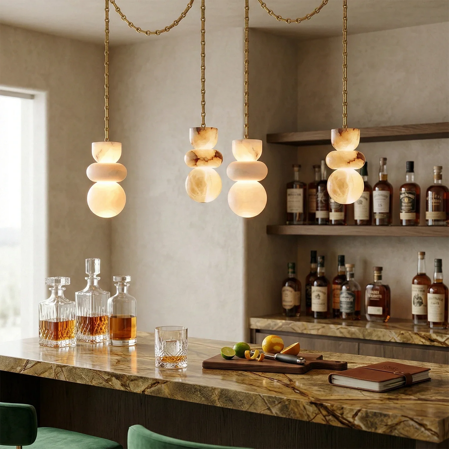 Lykka Alabaster Cluster Chandelier