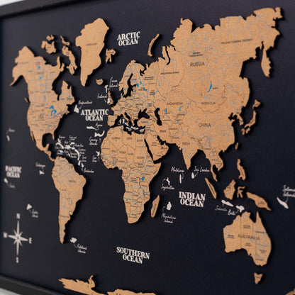 Cork Panel World Map