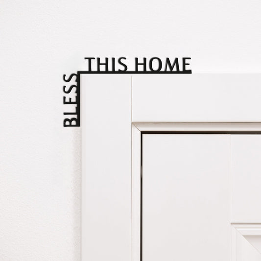 Wooden Corner Quote – Bless This Home