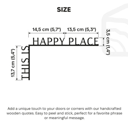 Wooden Corner Quote – This is Happy Place