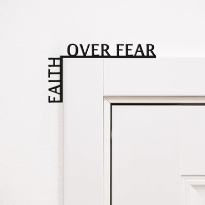 Wooden Corner Quote – Faith Over Fear