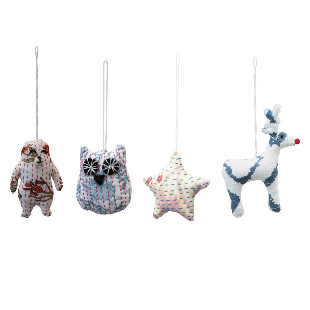 Cotton Kantha Animal Ornament