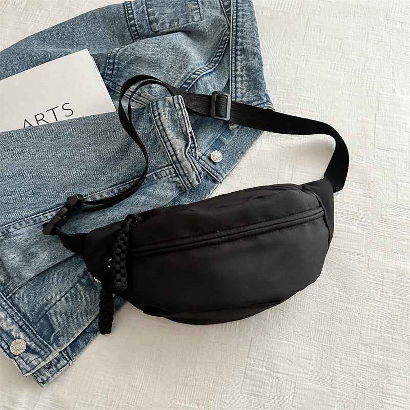 Crossbody bag women's casual bag canvas bag waist bag trendy sports chest bag