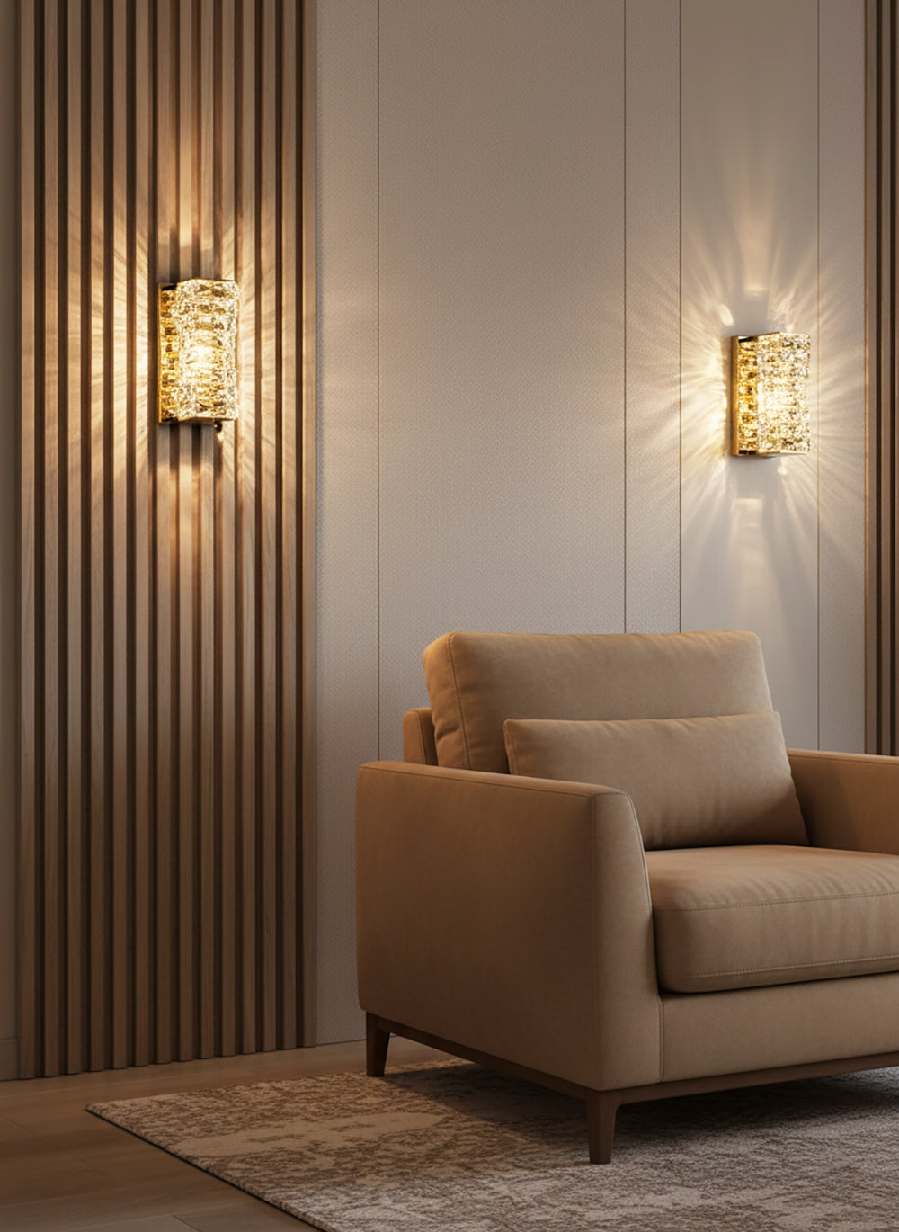 Crystal Laminated Wall Light
